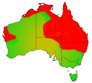 Spangled Perch distribution area