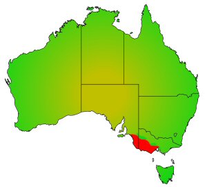 Yarra Pigmy Perch distribution area